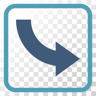 Doğru vektör simgesi bir çerçeve içinde döndürme