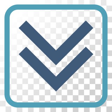 Vektör simgesi bir çerçeve içinde aşağı kaydır