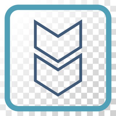 Vektör simgesi bir çerçeve içinde aşağı kaydır