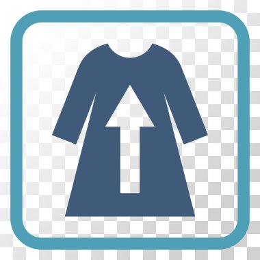 Kadın elbise vektör simgesi bir çerçeve içinde çıkar