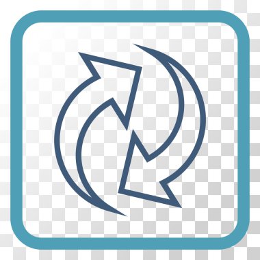 Oklar vektör simgesi bir çerçeve içinde yenileme