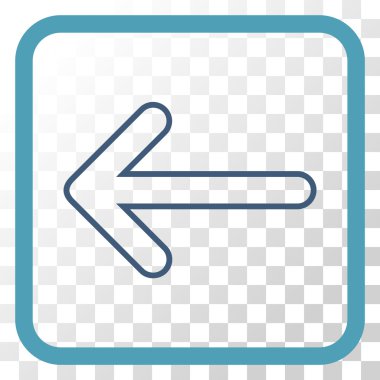 Yuvarlak ok vektör simgesi bir çerçevede yaptı.