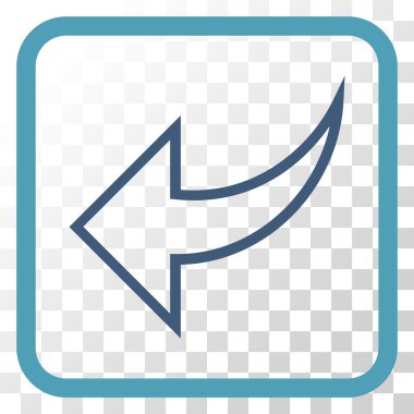 Vektör simgesi bir çerçeve içinde geri al