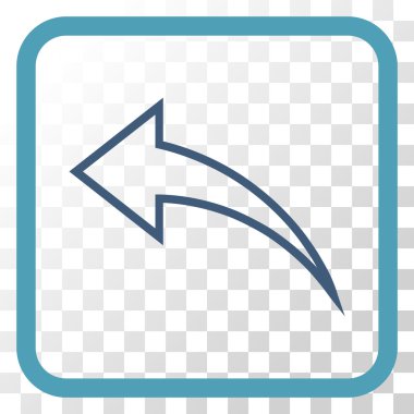 Vektör simgesi bir çerçeve içinde geri al