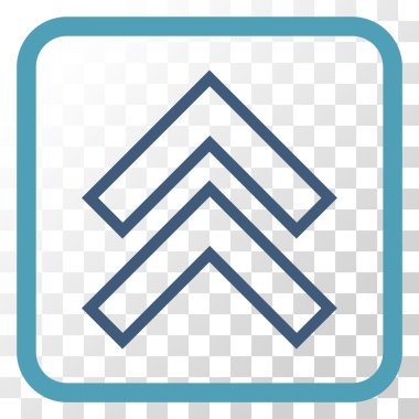 Vektör simgesi bir çerçeve içinde yukarı kayması