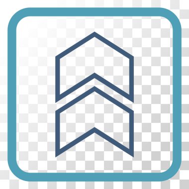 Vektör simgesi bir çerçeve içinde yukarı kayması