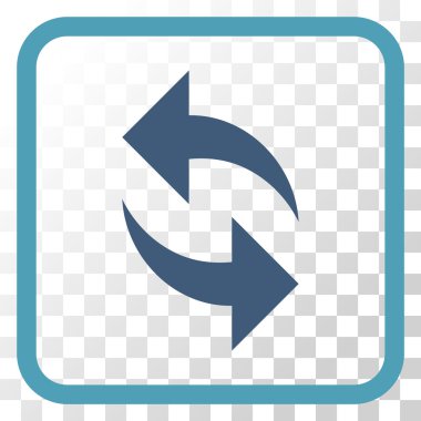 Vektör simgesi bir çerçeve içinde yenileme