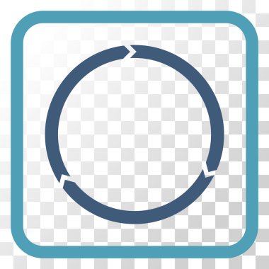 Döndürme vektör simgesi bir çerçeve içinde