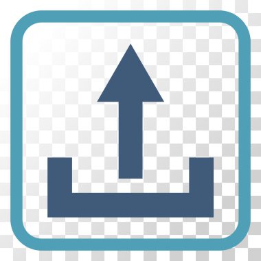 Vektör simgesi bir çerçeve içinde upload