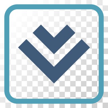 Vektör simgesi bir çerçeve içinde aşağı kaydır