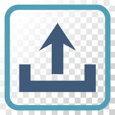 Vektör simgesi bir çerçeve içinde upload