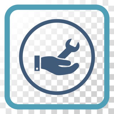 Onarım hizmeti vektör simgesi bir çerçeve içinde