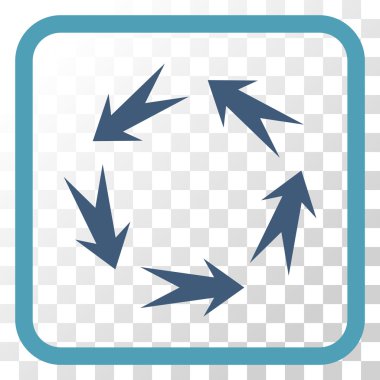 Döndürme vektör simgesi bir çerçeve içinde