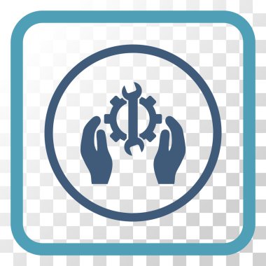 Onarım hizmeti vektör simgesi bir çerçeve içinde