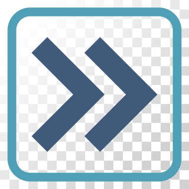 Üst karakter doğru vektör simgesi bir çerçeve içinde