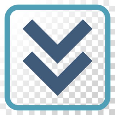 Vektör simgesi bir çerçeve içinde aşağı kaydır