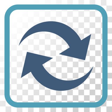 Oklar vektör simgesi bir çerçeve içinde yenileme