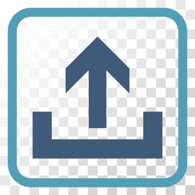 Vektör simgesi bir çerçeve içinde upload