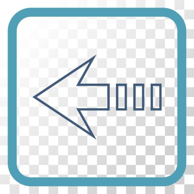 Sol vektör simgesi bir çerçevede göndermek