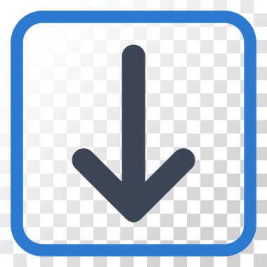 Vektör simgesi bir çerçeve içinde aşağı ok