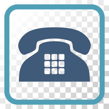 Sesi telefon vektör simgesi bir çerçeve içinde