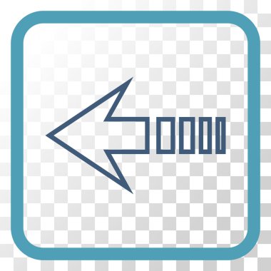 Sol vektör simgesi bir çerçevede göndermek