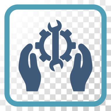 Onarım hizmeti vektör simgesi bir çerçeve içinde