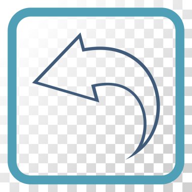 Vektör simgesi bir çerçeve içinde geri al