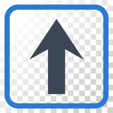 Vektör simgesi bir çerçeve içinde yukarı ok