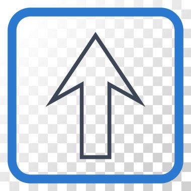 Vektör simgesi bir çerçeve içinde yukarı ok