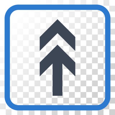 Vektör simgesi bir çerçeve içinde yukarı ok