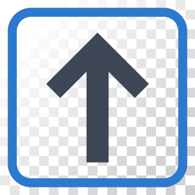 Vektör simgesi bir çerçeve içinde yukarı ok