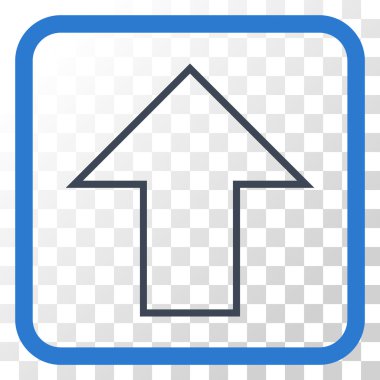 Vektör simgesi bir çerçeve içinde yukarı ok