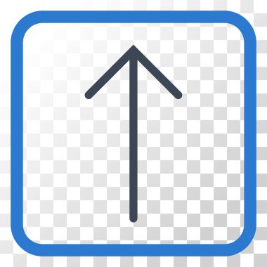 Vektör simgesi bir çerçeve içinde yukarı ok