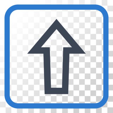 Vektör simgesi bir çerçeve içinde yukarı ok