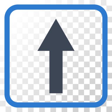 Vektör simgesi bir çerçeve içinde yukarı ok