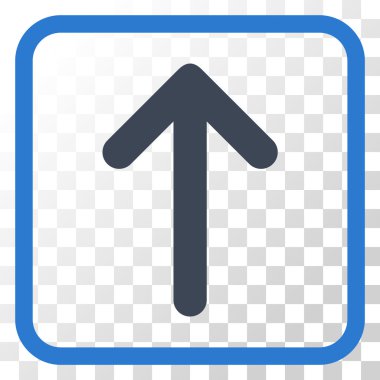 Vektör simgesi bir çerçeve içinde yukarı ok