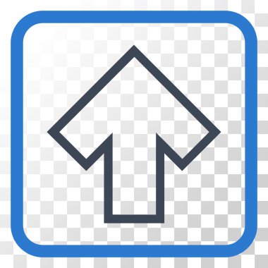 Vektör simgesi bir çerçeve içinde yukarı ok