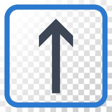 Vektör simgesi bir çerçeve içinde yukarı ok