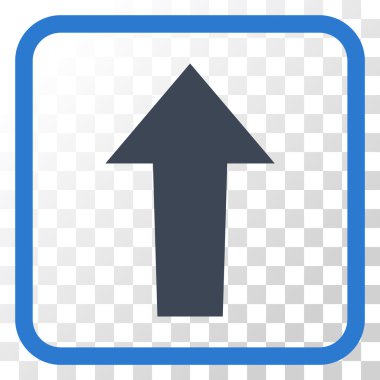 Vektör simgesi bir çerçeve içinde yukarı ok