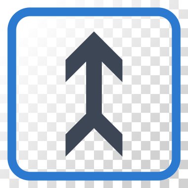 Vektör simgesi bir çerçeve içinde yukarı ok