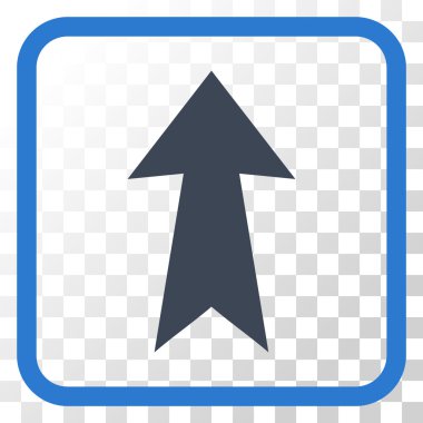 Vektör simgesi bir çerçeve içinde yukarı ok