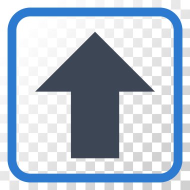 Vektör simgesi bir çerçeve içinde yukarı ok