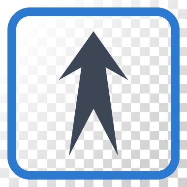 Vektör simgesi bir çerçeve içinde yukarı ok