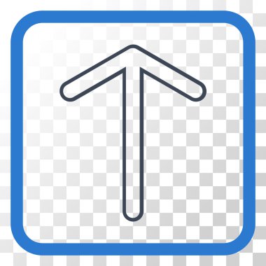 Vektör simgesi bir çerçeve içinde yukarı ok