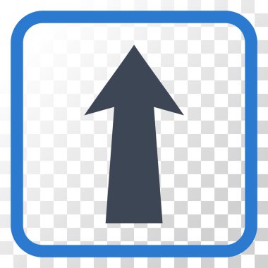 Vektör simgesi bir çerçeve içinde yukarı ok