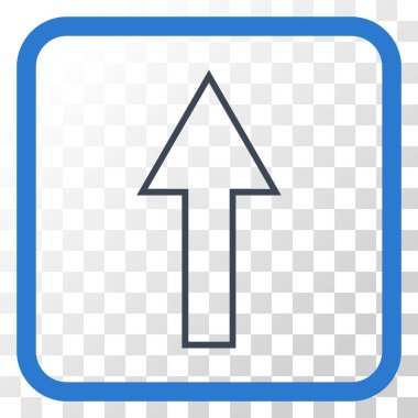 Vektör simgesi bir çerçeve içinde yukarı ok