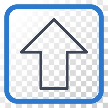 Vektör simgesi bir çerçeve içinde yukarı ok