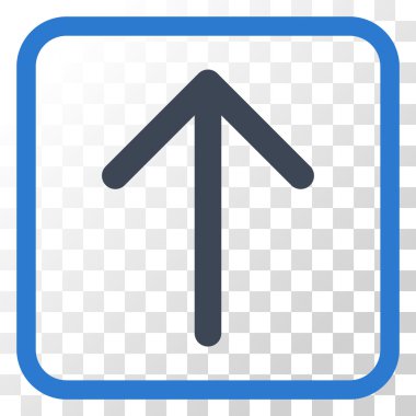 Vektör simgesi bir çerçeve içinde yukarı ok