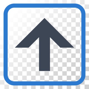 Vektör simgesi bir çerçeve içinde yukarı ok